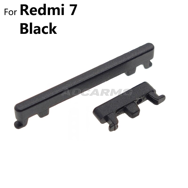 Aocarmo Voor Xiaomi Redmi 7 7A Power On Off Knop + Volume Up Down Schakelaar Side Key Vervanging Deel: For Redmi 7 Black