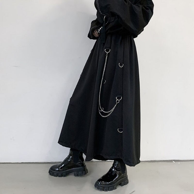 Homens-ropa de calle informal de metal para hombre, camisa masculina de estilo japonés, estilo gótico, punk, kimono