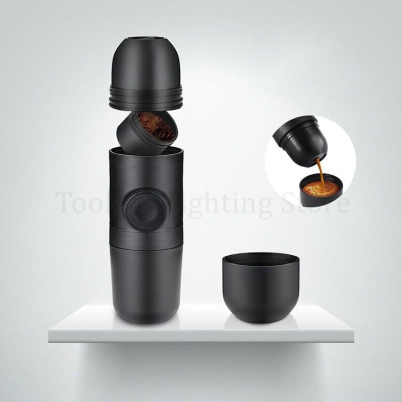 Mini Handleiding Draagbare Koffiezetapparaat Espressomachine Thuis Kantoor Camping Reizen Handheld Cup