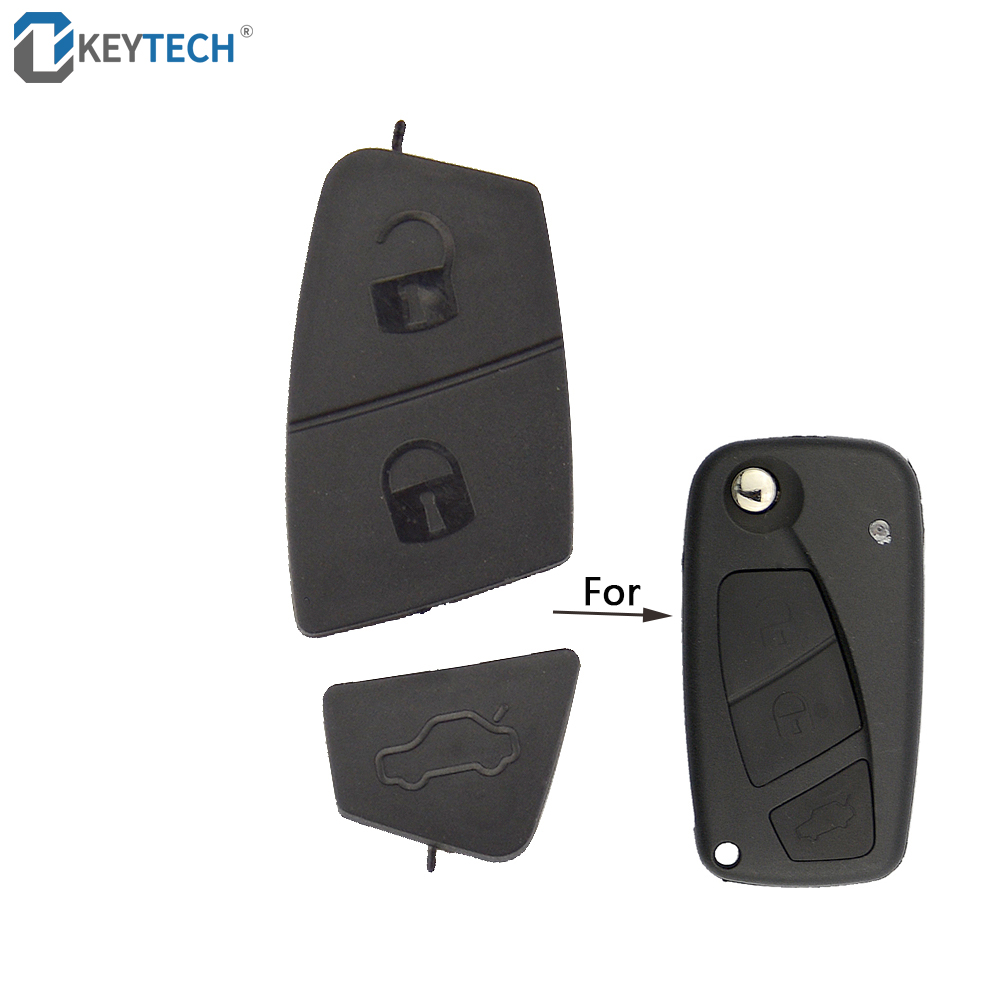 OkeyTech 1PC Blauw Zwart Vervanging 3 Knoppen Auto Afstandsbediening Sleutel Shell Knop Pad Voor Fiat Punto Panda Stilo