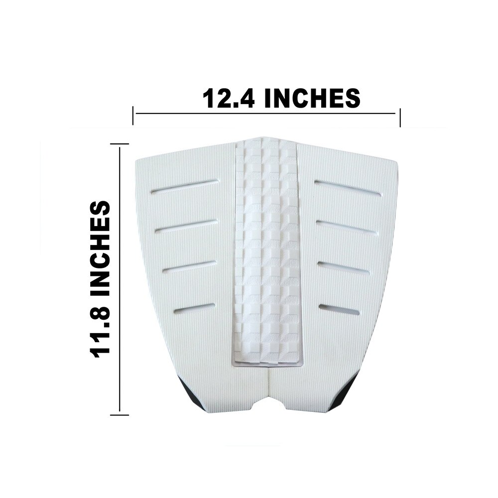 ! Almohadilla de tracción, almohadilla de Stomp de 3 piezas/2 piezas para surf y Skimboard, con los agarres adhesivos de 3M más adhesivos, todas las tablas: WHITE-1