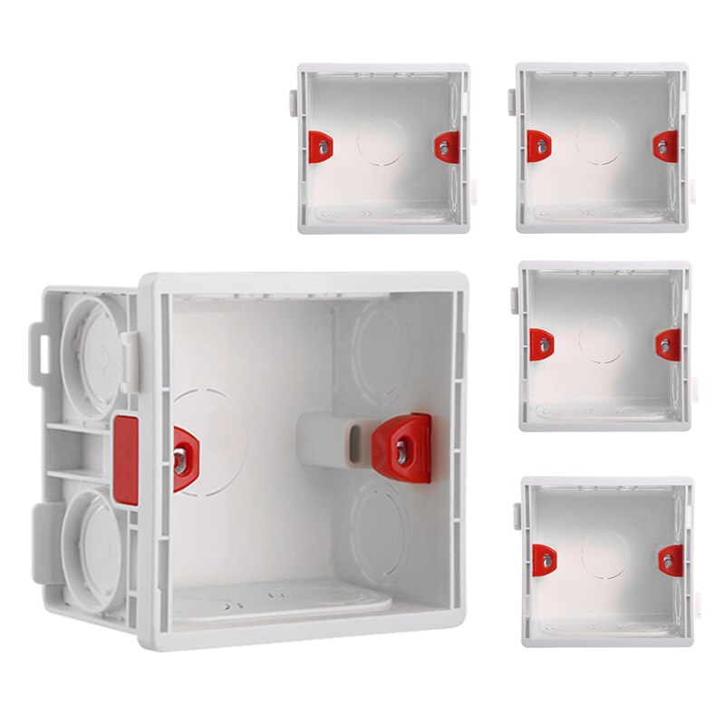 86 type British Standard electrical adjustable mounting box cassette switch socket junction box concealed internal mounting box: Dark Grey