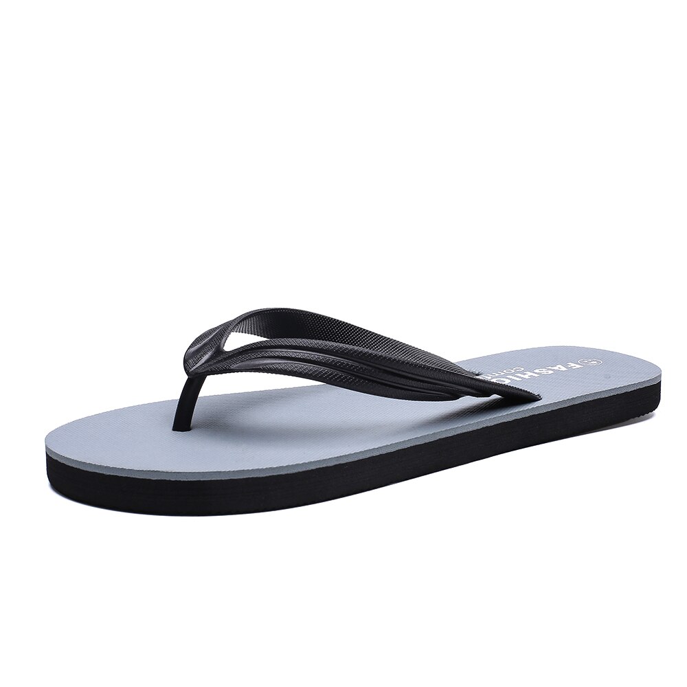 JIEMIAO Summer Sandals Men Slippers Home Shoes Casual Female Slides Flip Flop for Size Flat Outdoor: gray / 41