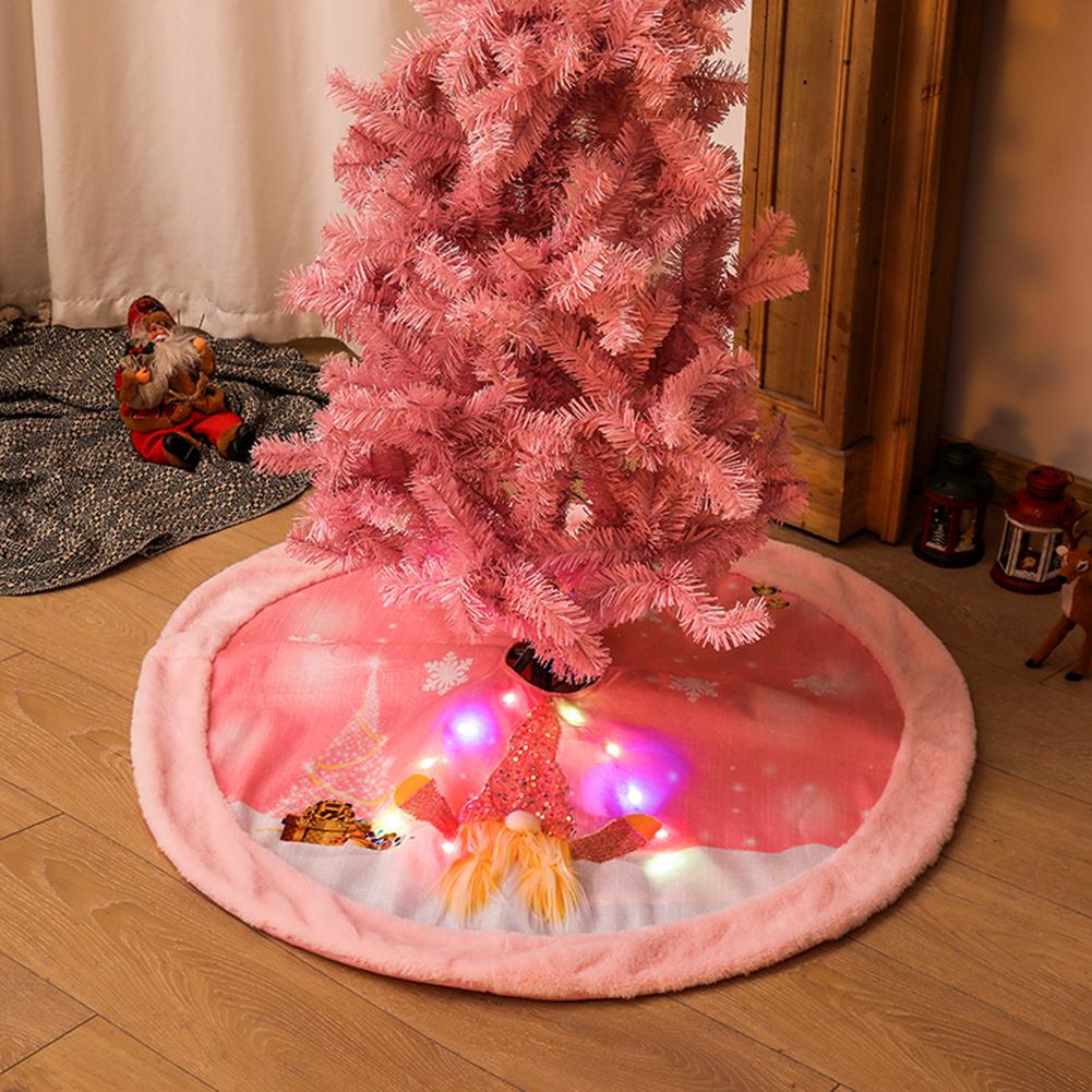 Tapis de pied d&#39;arbre lumineux, 108cm, jupe d&#39;arbre de noël, décorations de joyeux noël, ornement, couverture de sol d&#39;arbre