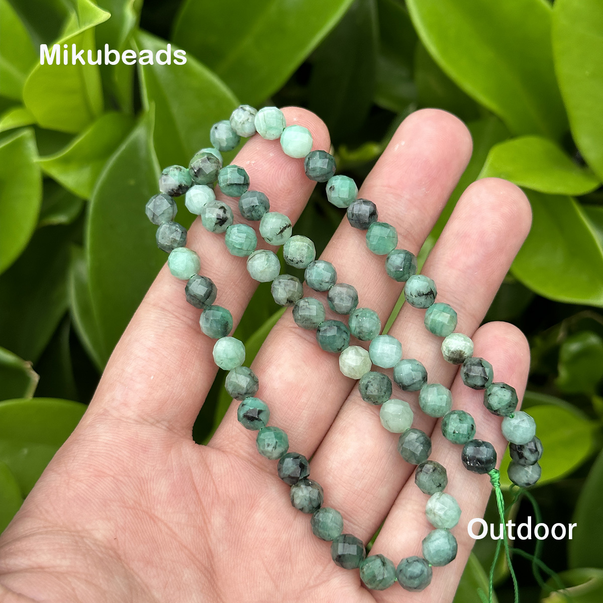 Natuurlijke Aa + 5.5-6Mm Smaragd Gefacetteerde Ronde Losse Kralen Voor Sieraden Maken Diy Armbanden Ketting Of Cadeau Mikubeads