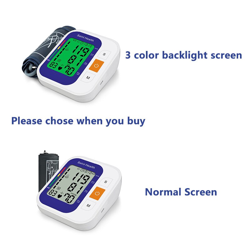 Russische Voice Met Backlight Tonometer Elektrische Digitale Bloeddrukmeter Bp Sphygmomanoter Hartslagmeter Voor Meten