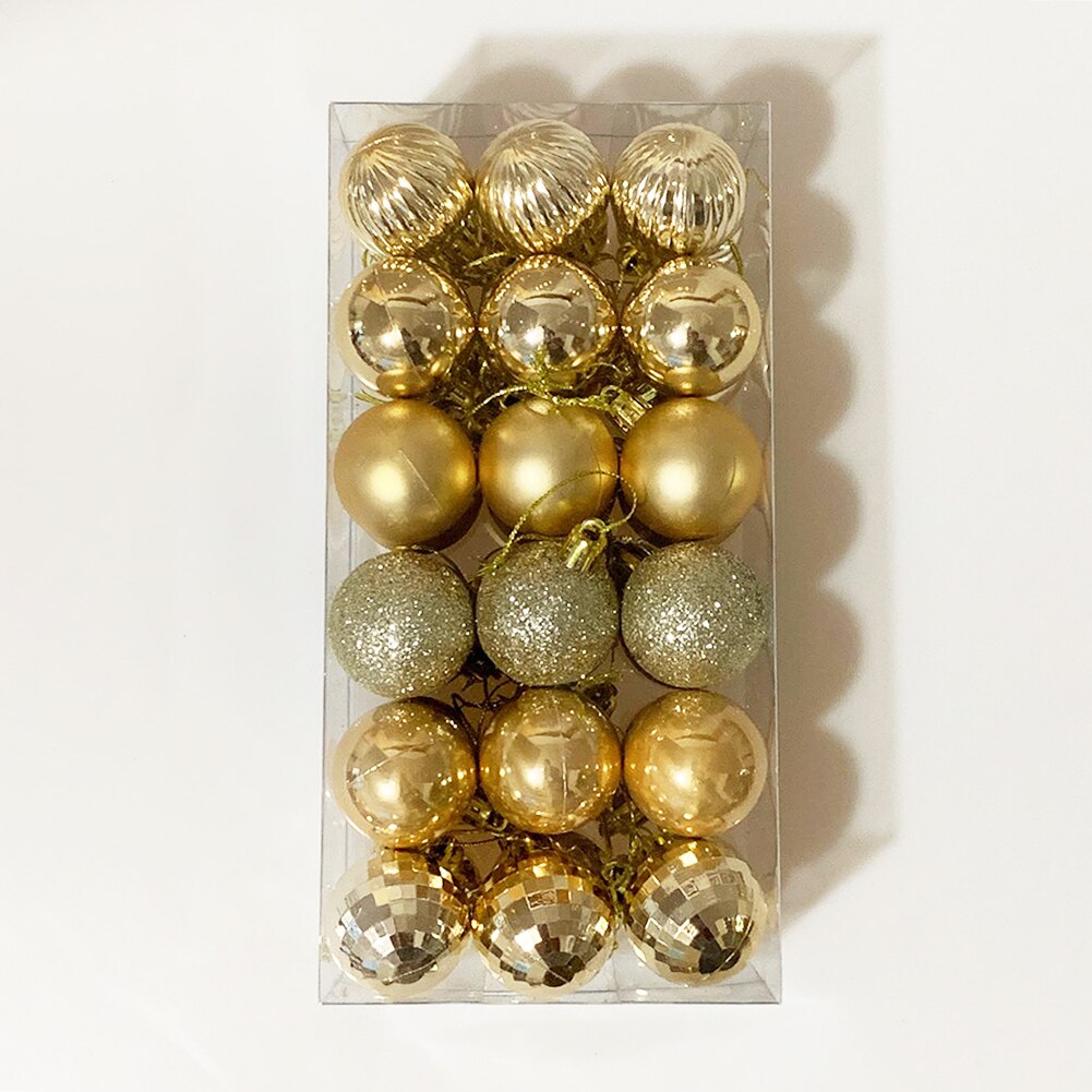 Arbre de noël pendentif boules fête de mariage suspendus ornement nouvel an fournitures fête décoration de la maison fournitures 36 pièces