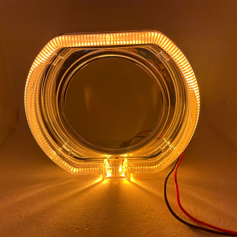 120mm quadratische LED Führung Engel Auge mit Acryl abdeckung drl Halo Ring Kit Licht super helle Scheinwerfer Engel Auge Nachrüstung DC 12-24V