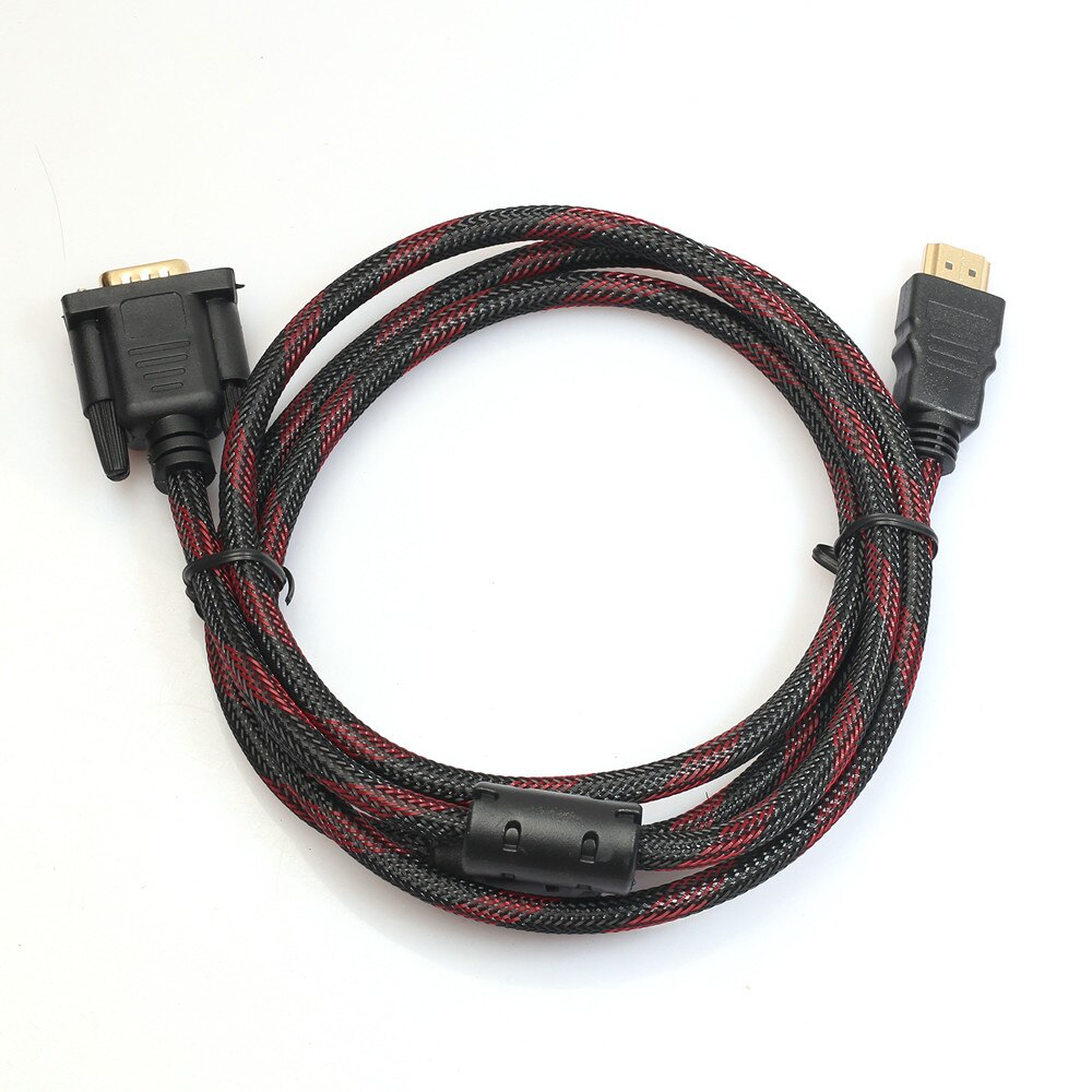 Hdmi-Compatibel Adapter Full Hd 1080P Hdmi Male Naar 15 Pin Vga Connector Adapter Converter Kabel Voor Hdtv in Voorraad 21