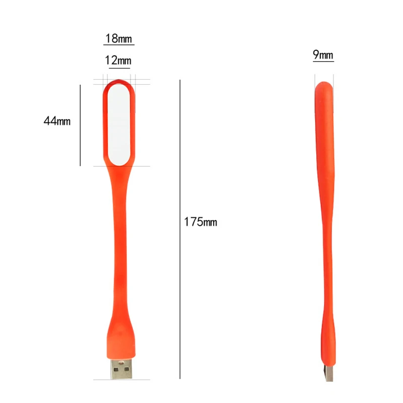 1 2PCS Mini USB LED Licht Tragbare Buch Lesen Nachtlicht Flexible Biegsamen Augenschutz Lampe Für Power Bank computer