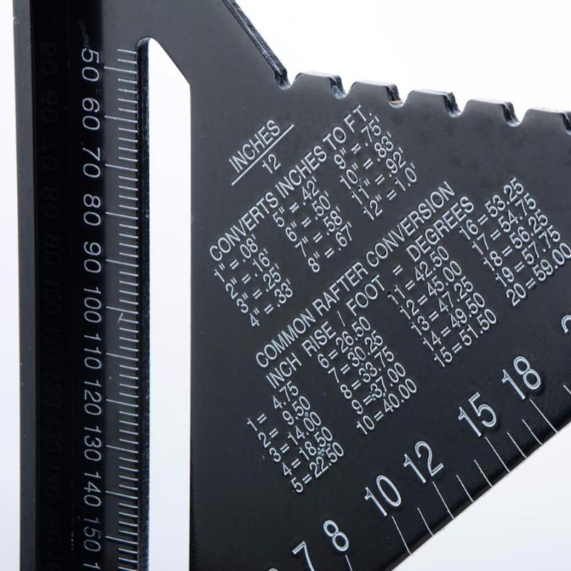 12 tum swanson hastighet kvadratisk metrisk aluminiumlegering triangel vinkel linjal fyrkanter träbearbetning hastighet fyrkantig vinkel p mätverktyg