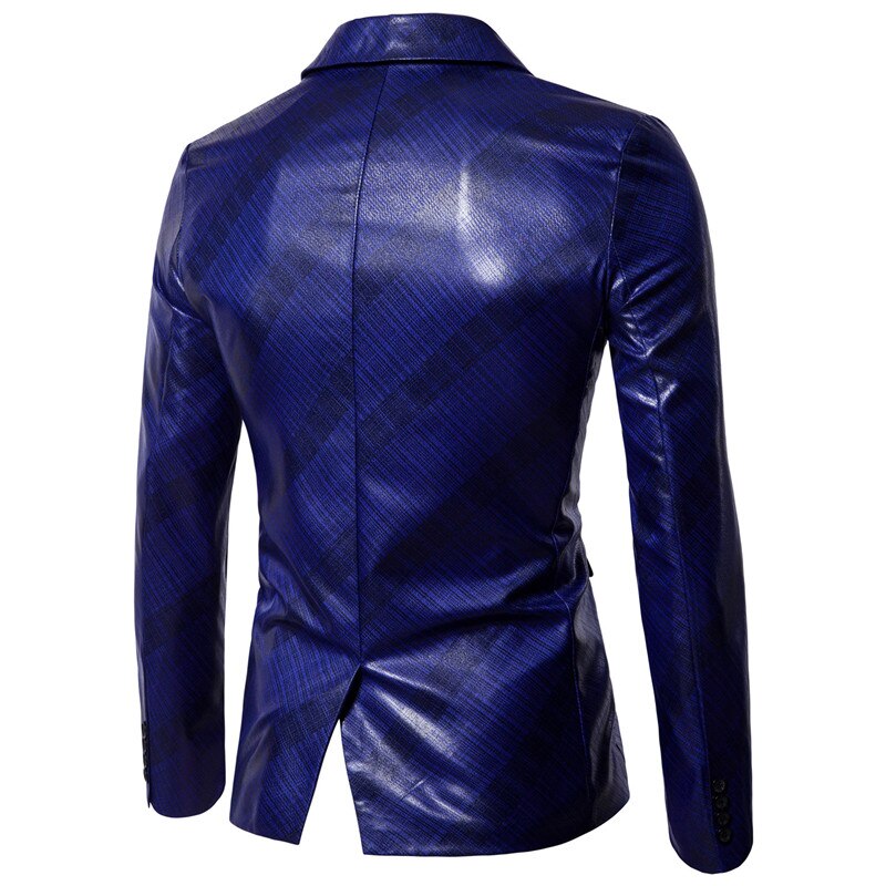 Blazer heren casual schuine streep bedrukte glanzende blazer masculino heren klassiek bruidsjonkers trouwpakken feestjas 3xl
