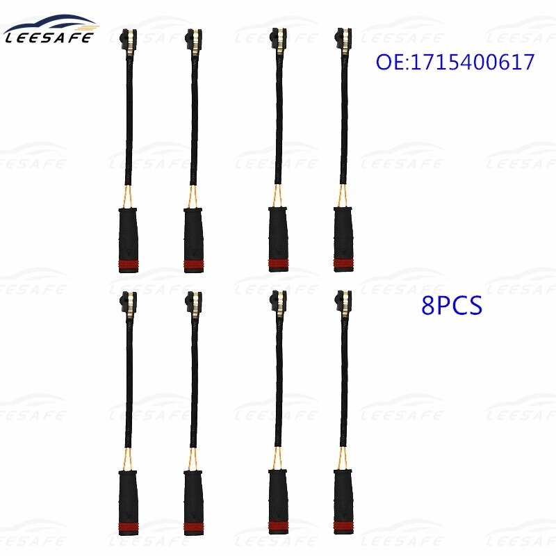 8 sztuk 1715400617 przód + tył klocek hamulcowy czujnik dla Mercedes Benz C209 A209 C219 W211 W221 C216 R230 R171 R197 OE nr 171 540 06 17