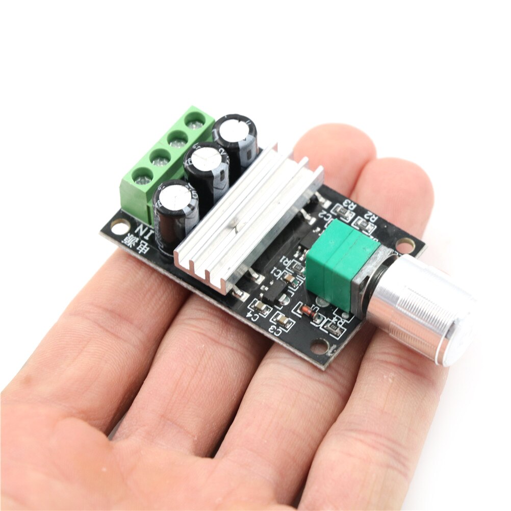 1Pcs Adjustable Variable Speed Control With Potentiometer Switch DC 6V 12V 24V 28VDC 3A 80W PWM Motor Speed Controller Regulator