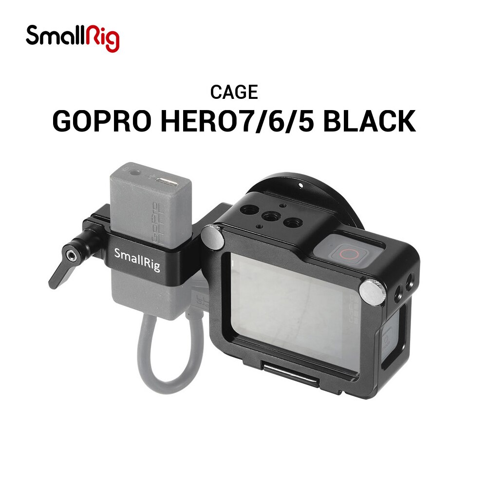 Smallrig Actie Camera Vlogging Kooi Voor Gopro Hero 7 / 6 / 5 Voor Microfoon Flash Licht Diy Opties Aluminium case CVG2320