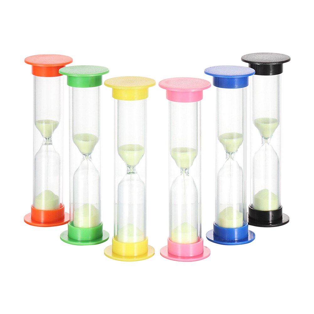 6Pcs 1 Minute Sand Hourglass Timer Desktop Sandglass Clock Sand Timers For Kids