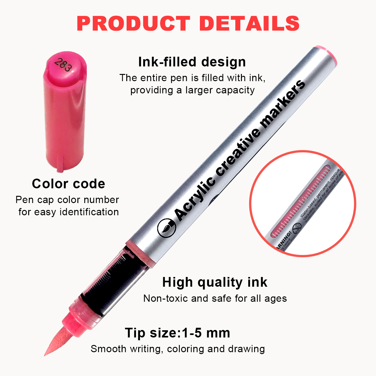 120/10 Color Acrylic Brush Markers Set Automatic Ink Control Soft Brush Paint Art Markers For Manga Graffiti Art School Supplies