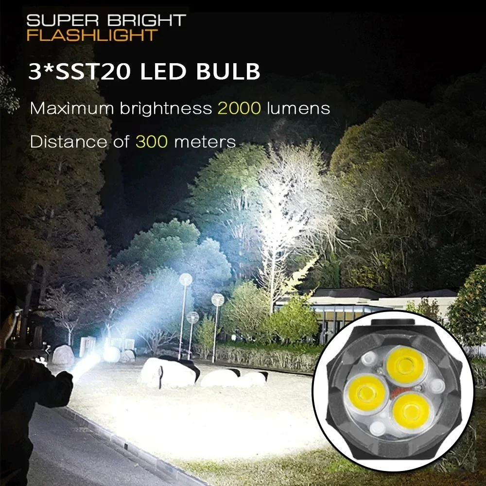 Mohard Lampe Vélo Avant/Arrière 2000LM Avec Écran Batterie – 4+7 Modes, 3000mAh, IP65, Recharge USB-C
