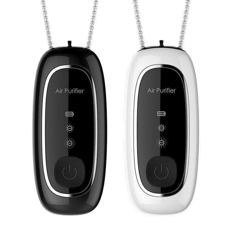 Draagbare usb-luchtreiniger, hangende ketting met negatieve ionenluchtverfrisser - geen straling voor volwassenen, kinderen of geliefden