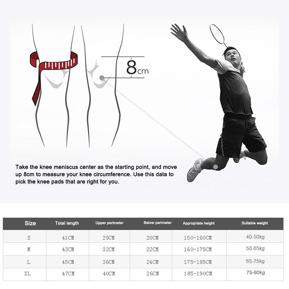 Moeite waard 1 PC Basketbal Kniebeschermers Honingraat Elastische Kneepad Compressie Mouw Foam Brace Patella Protector Volleybal Ondersteuning