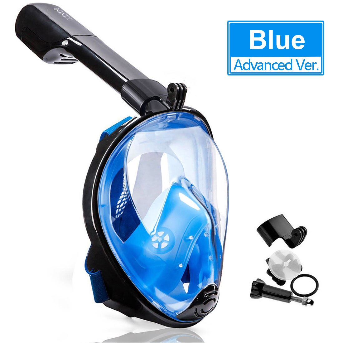 2020New Diving Mask Scuba Mask Underwater Anti Fog Full Face Snorkeling Mask Women Men Kids Swimming Snorkel Diving Equipment: SX Blue