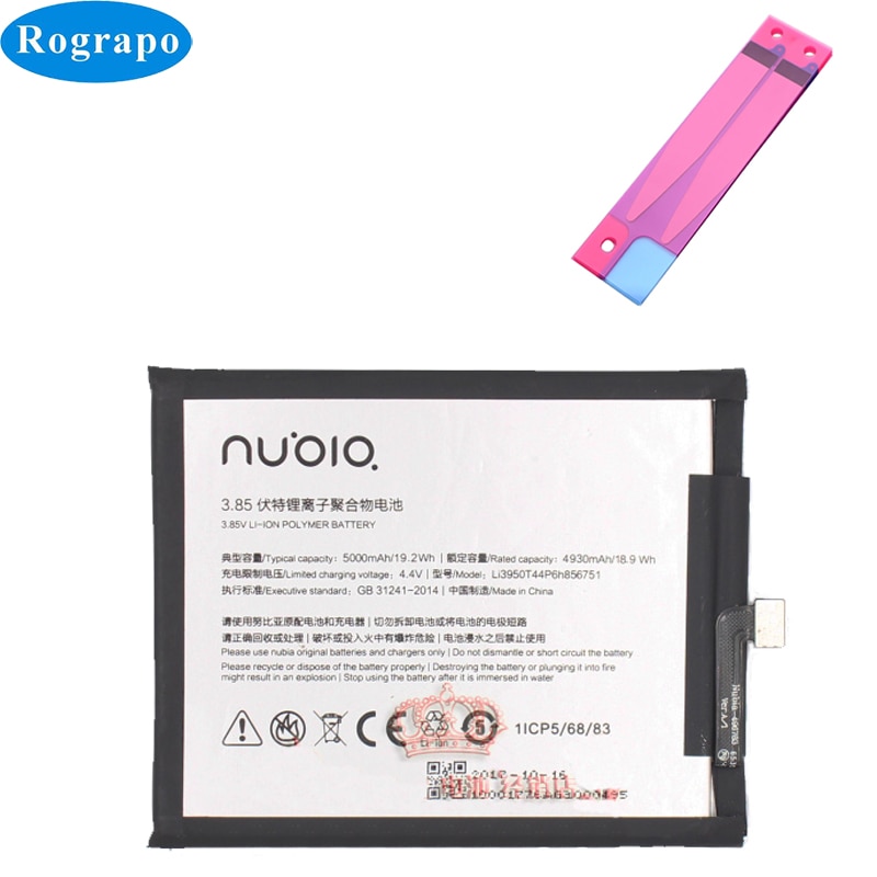5000mAh Li3950T44P6h856751 batería de repuesto para ZTE Nubia N2 NX575J baterías de teléfonos móviles originales