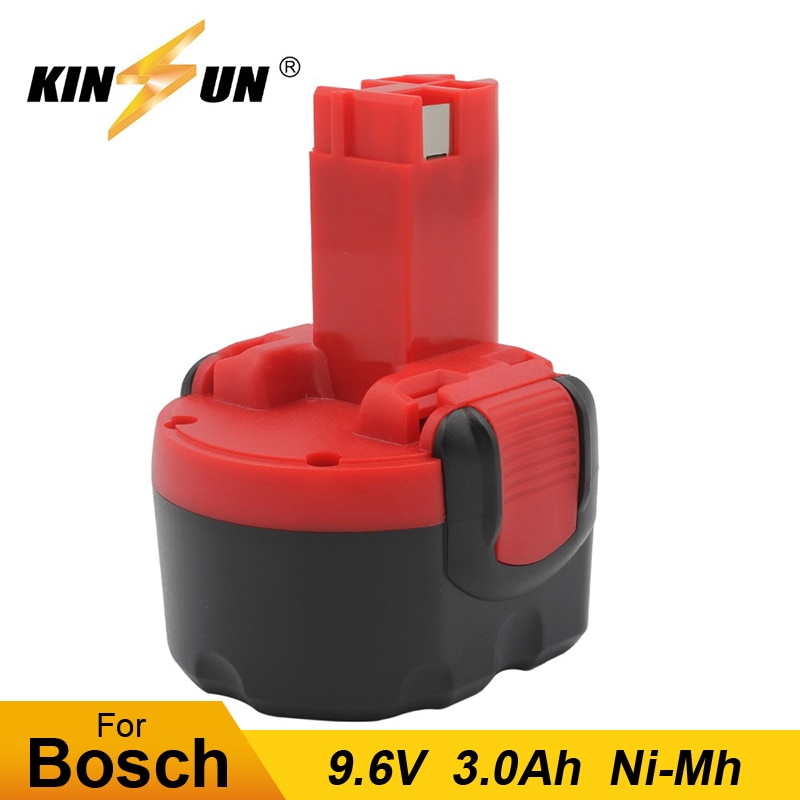 KINSUN Replacement Power Tool Battery 9.6V 3.0Ah Ni-Mh for Bosch Cordless Drill Screwdriver BAT048 BAT100 BAT119 2 607 335 260