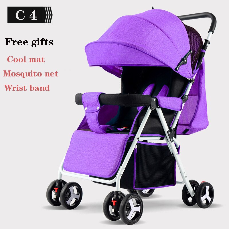 Draagbare Kinderwagen Vouwen Kinderwagen Ultra Lichtgewicht En Handig Kan Sit Lie Baby Eenvoudige Kind Mini Vier Wiel Kar