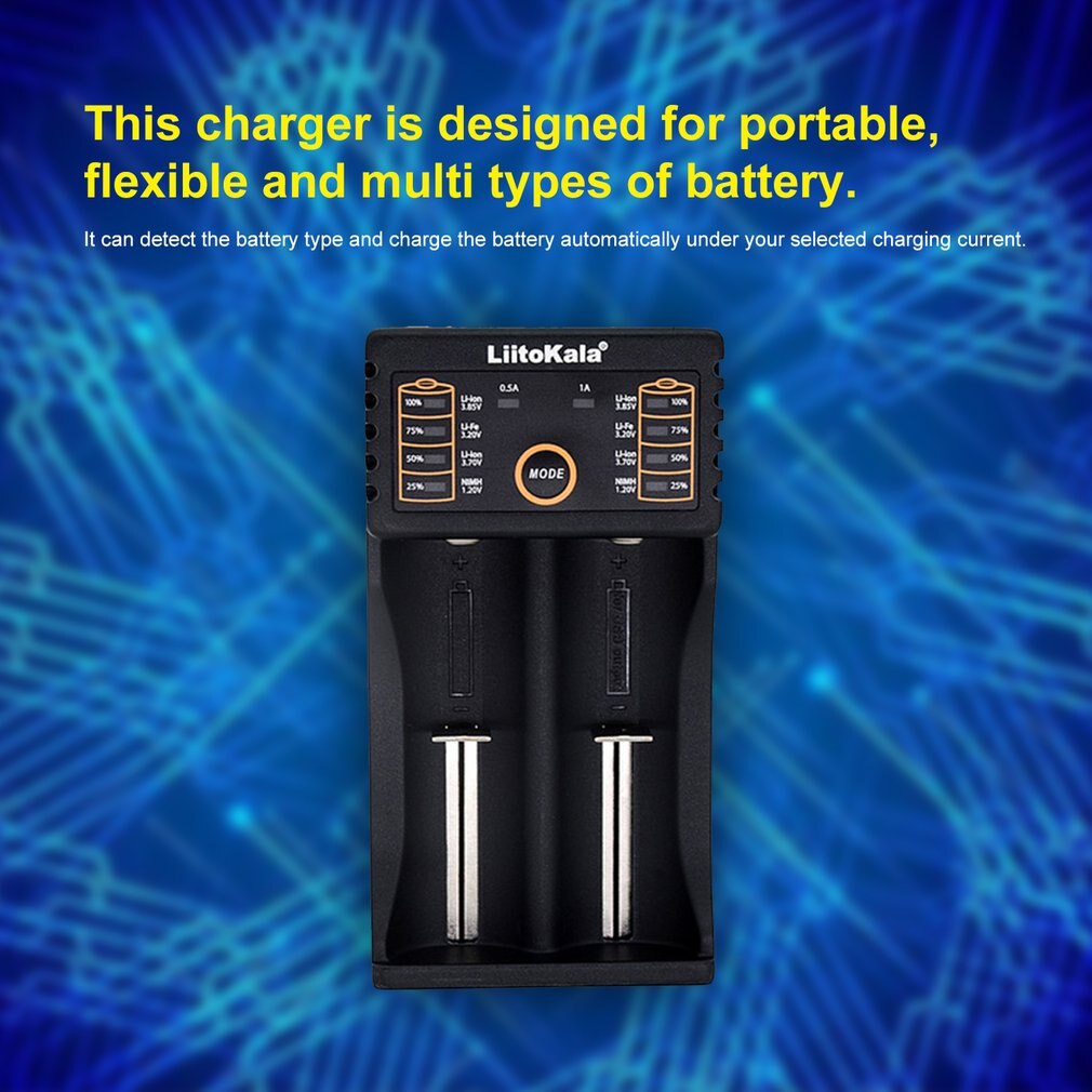 Liitokala Lii202 18650 Charger 26650 16340 14500 NiMH li-ion Batterij Smart Universal Battery Charger 5V 2A Ingang