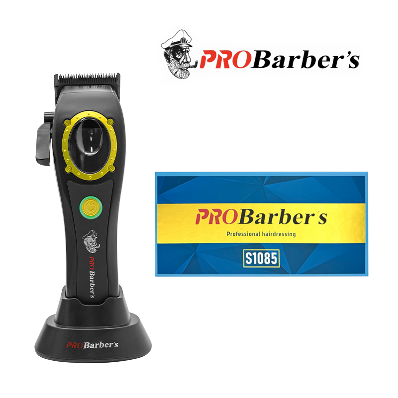 OEM 8000rpm Brush Magnetic Motor Barber Clipper Brush Hair Clipper Cordless Blade Clipper for men Hair cutting machine: GRAY