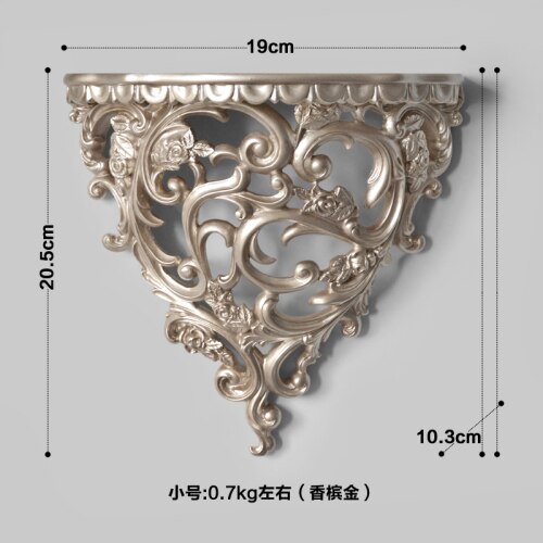 Three-dimensional wall decoration home background wall decoration living room bedroom wall hanging rack wall hanging: Golden