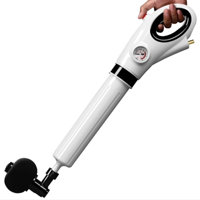 Hoge Druk Lucht Afvoer Blaster Afvoer Verstoppen Baggeren Gereedschap Riool Baggerschip Krachtige Toilet Plunger Vijzel Reiniger Voor Badkamer Keuken