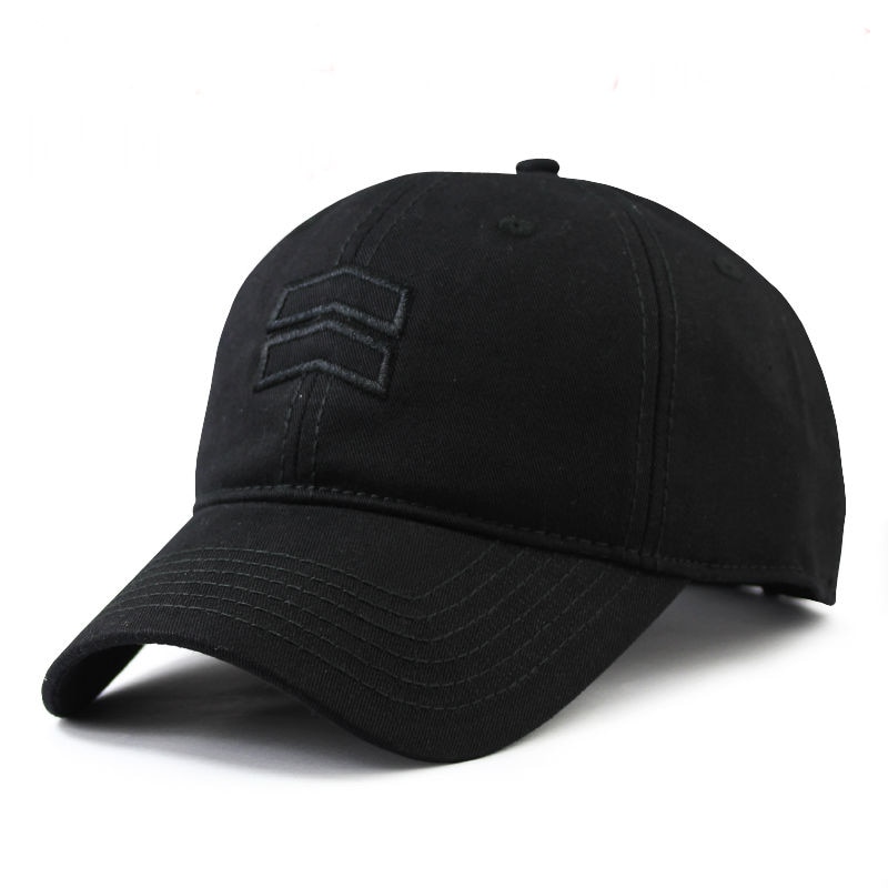 56-61Cm 62-68Cm Grote Maat Baseball Cap Mannelijke Lente Zomer En Herfst Katoen Snapback Hoed grote Hoofd Mannen Plus Size Sport Caps: black / M 55-60cm
