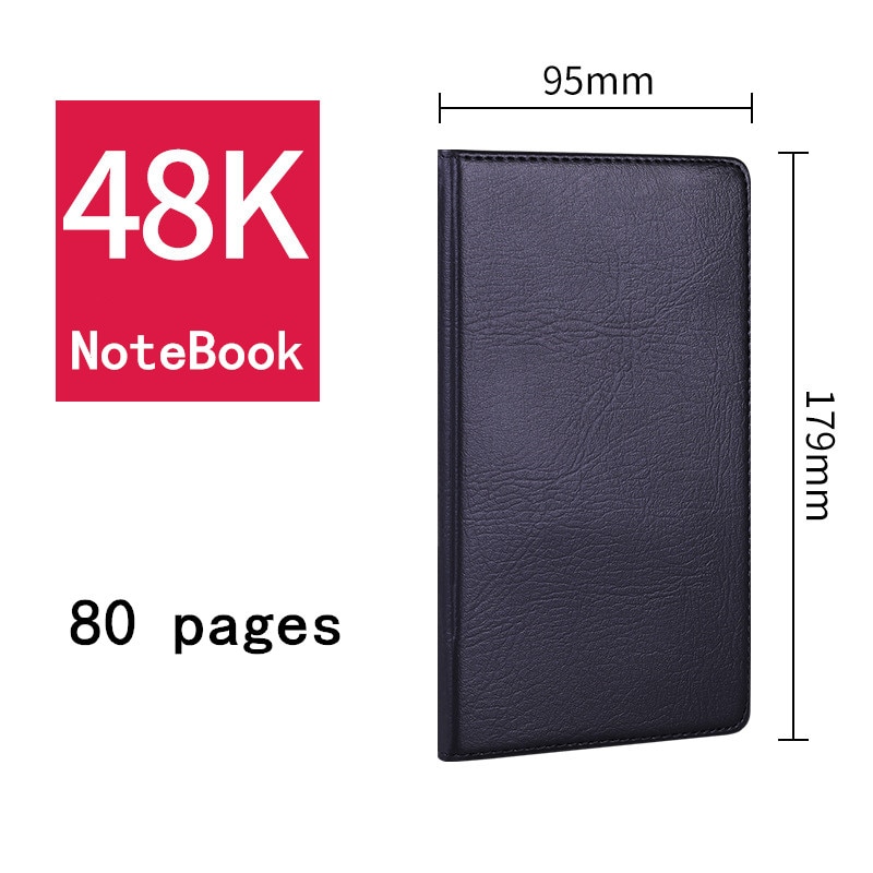 48K Deli advanced business leather notebook business meeting diary office stationery thickened notebook