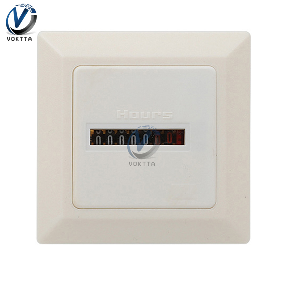 0-99999.9 Hour Meter AC 220-240V Digital Timer function Electronic Hermetic Counter 50Hz Hourmeter Gauge Industrial Standard: Gold