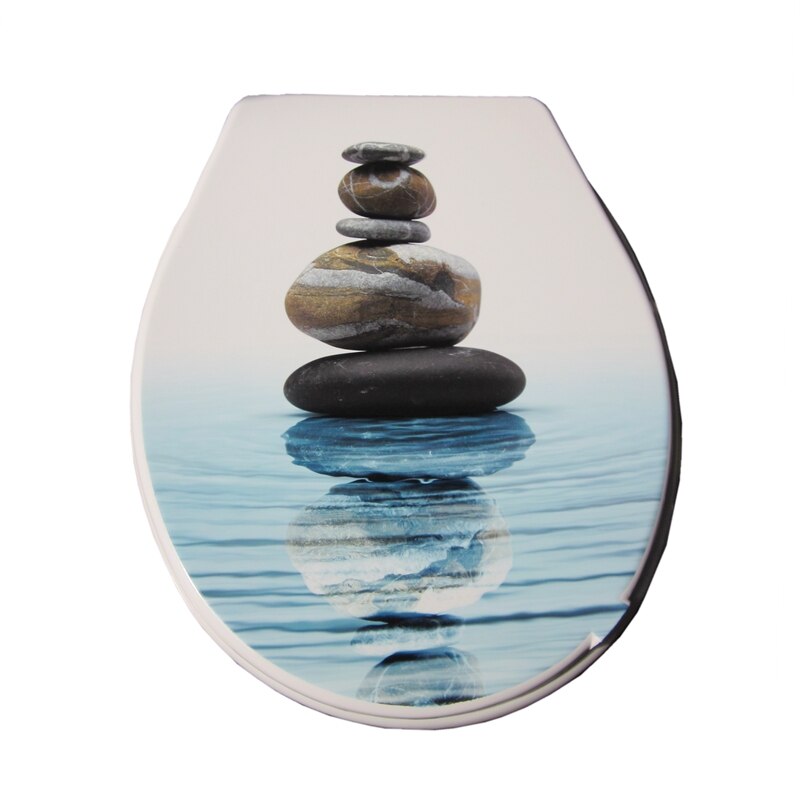 Toilet seat cover Stone group people pattern set PP toilet lid cover starfish toilet seat