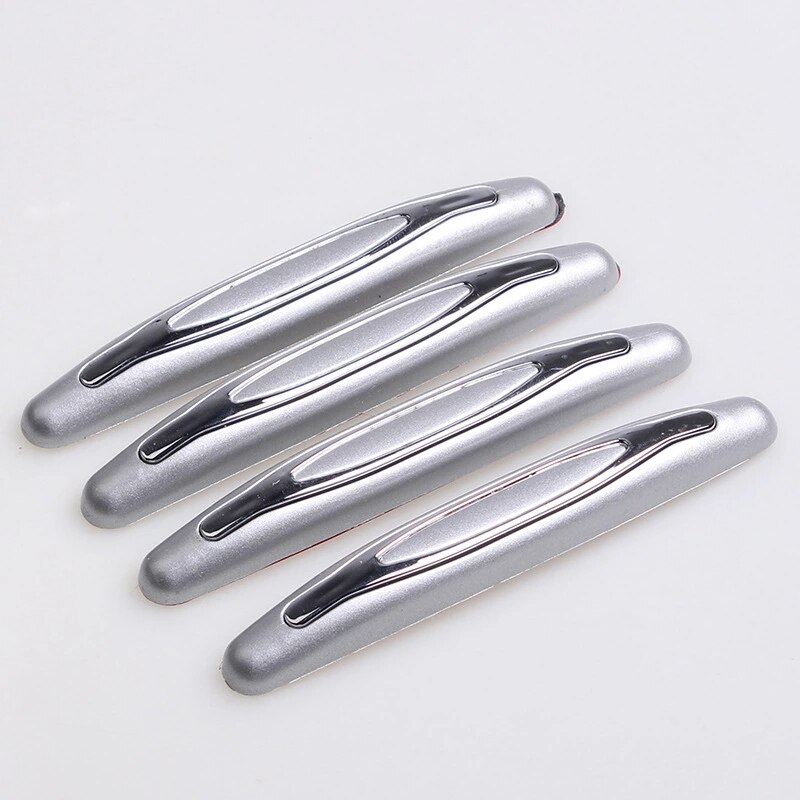 4 Pieces/pack Car Anti-Collision Strip Car Door Guard Protector Door Edge Trim Guard Styling Moulding Anti-Scratch Sticker: gray
