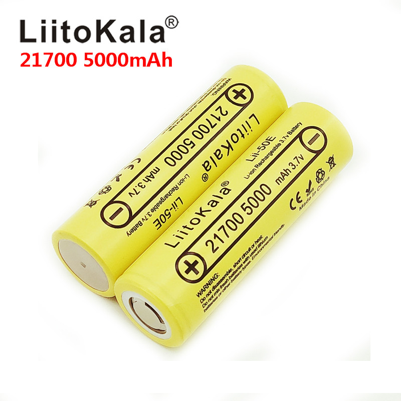 LiitoKala lii-50E 21700 5000mah akumulator 3.7V 5C rozładowanie akumulatory dużej mocy do urządzeń dużej mocy