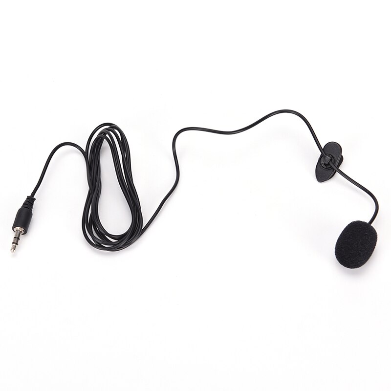cool style mini 3.5mm hands-free mic microphone clip on lavalier lapel for pc laptop black