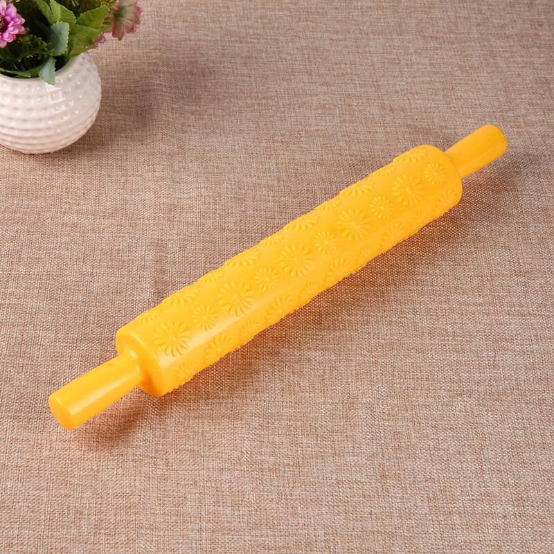 1 Pcs Pastic Non-stick Fondant Rolling Pin Embossing Cake Deeg Roller Decorating Cake Roller Ambachten Diy Bakken Keuken gereedschap