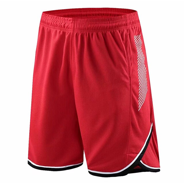 Sport Men Basketball Shorts with Pockets Breathable Training Basketball Shorts Quick-dry Fitness Workout Jogging Shorts: red / L