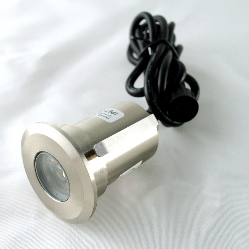 1.5-3w högeffekts 12v lågspänningsled golvbelysning trallbelysning 42mm diameter med rund form försänkning i monterad