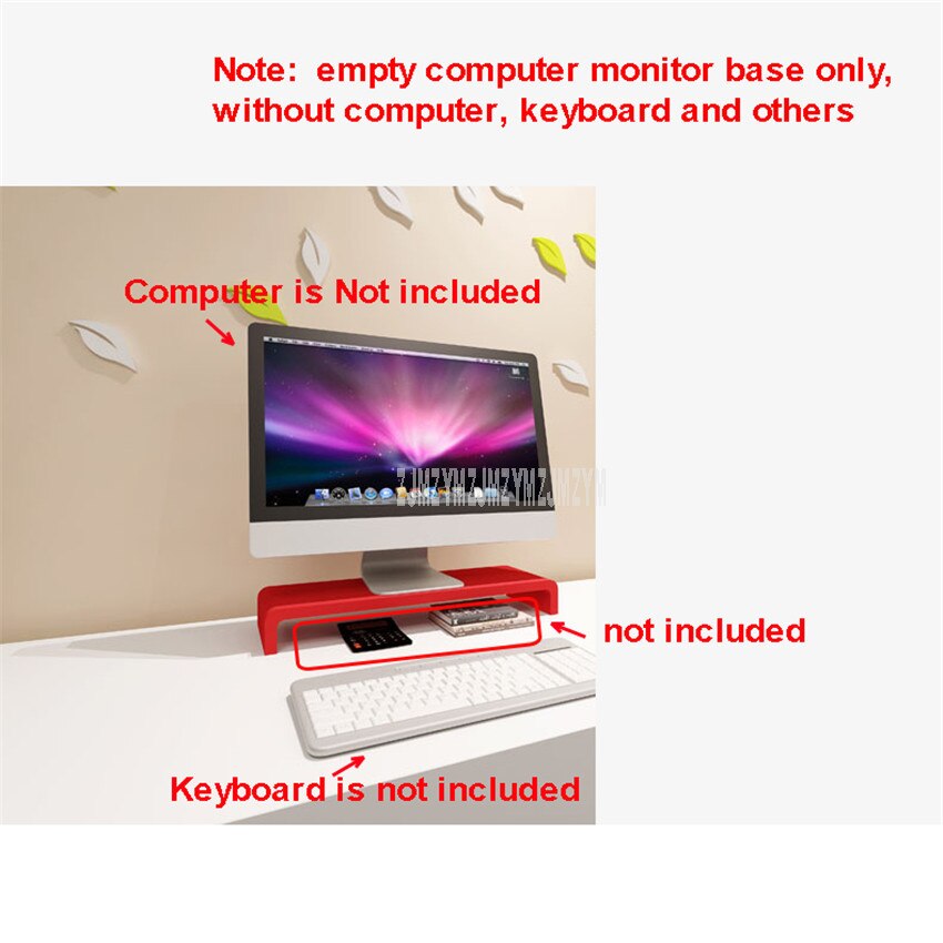 Universal Desktop Computer Monitor Display Increase Height Holder Notebook Laptop Base Stand Bracket Non-Slip Computer Rack: Red