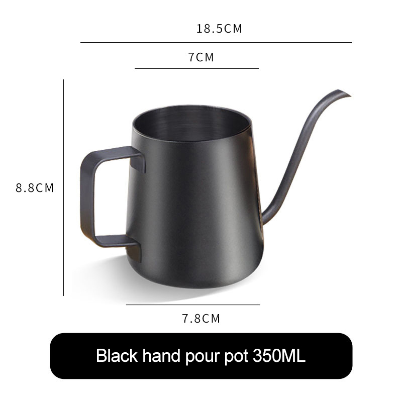 304 edelstahl-kaffeekanne mit langem, schmalem ausguss, tropfkessel, manuelle filterkaffeemaschine, teekanne 250ml/350ml/600ml mit deckel: Hellgrau