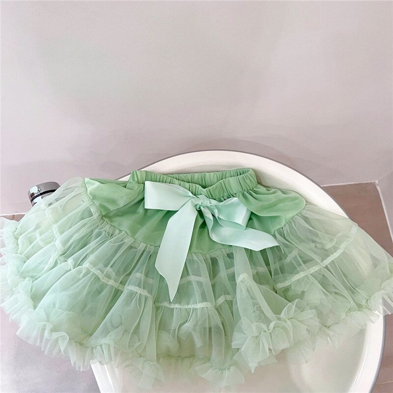 Falda por encima de la rodilla para niños y niñas, falda con cintura elástica, a la , sólida, moderna, cómoda, suave, adecuada, ligera, de verano: Beige / 6 años