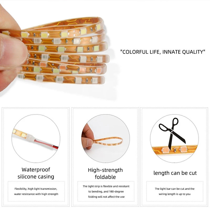 Auto Auto Decoratieve Flexibele Led Strip Licht Auto Led Dagrijlicht Auto Led Strip Licht Drl Strip 12V 30/45/60/90/135Cm