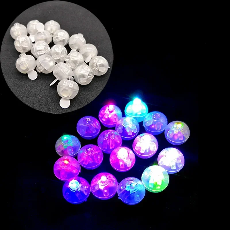 Flash LED Miniature/boule ronde monochrome, bricolage maison de poupée/bureau de Table de sable, accessoire de matériaux lumineux