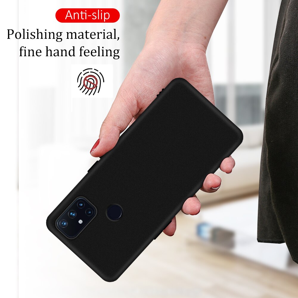Custodia in Silicone smerigliato Ultra sottile per Oneplus 8T 8 7 Pro 7T Nord N10 5G TPU Soft Black Fundas per Oneplus 5T 5 6 Nord N100 N10 5G
