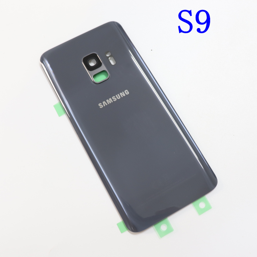 Samsung Della Copertura Posteriore Della Batteria per Samsung Galaxy S9 Più S9 + G965 SM-G965F G965FD S9 G960 SM-G960F G960FD Posteriore Posteriore cassa di Vetro: S9 gray