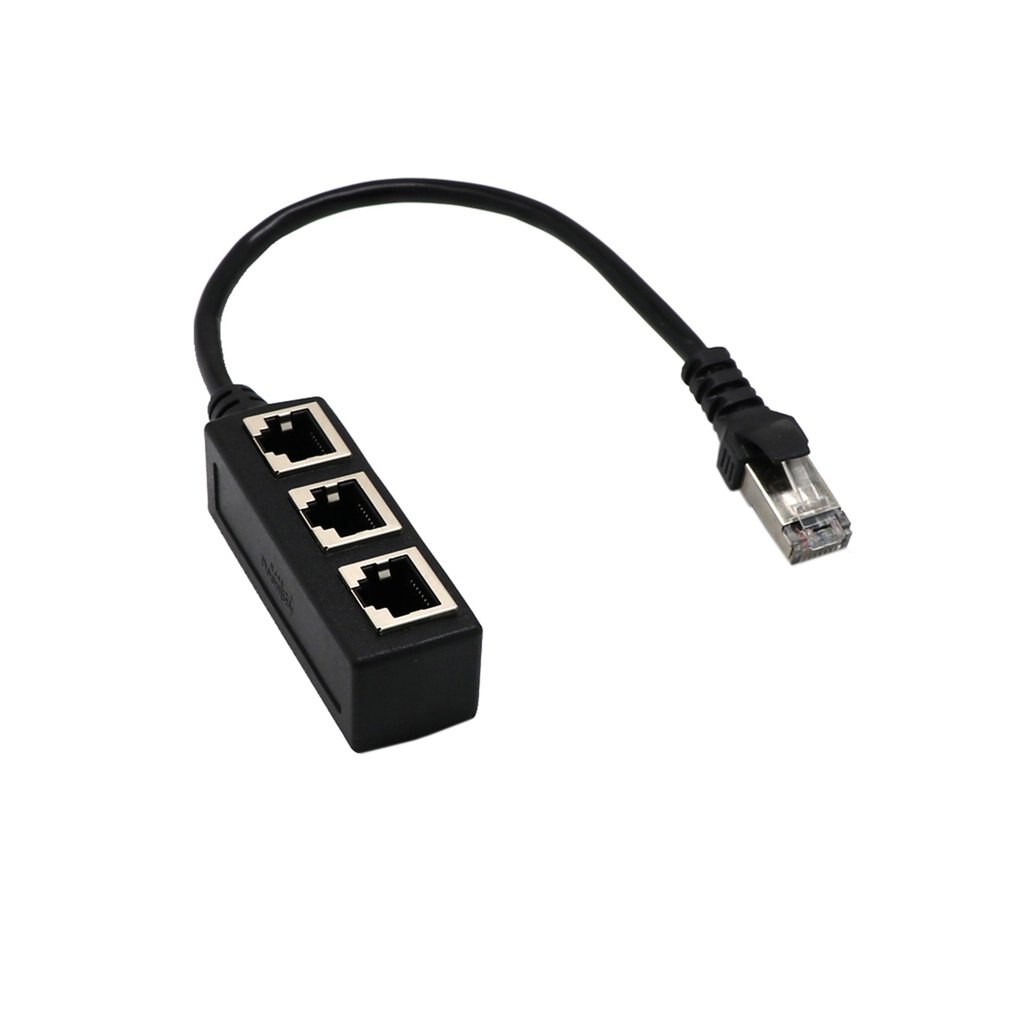 Splitter Ethernet RJ45 Cable Adapter 1 Male To 2/3 Female Port LAN Network Connector Wire Ethernet RJ45 Cable Adapter